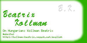 beatrix kollman business card